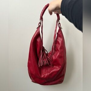 Red Leather Shoulder Bag - from Paris!